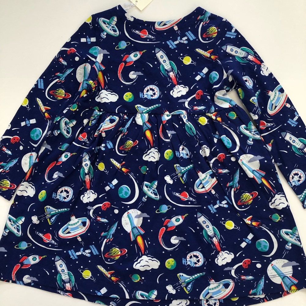 NWT Mini Boden Print Long Sleeve Dress - Picture 7 of 7